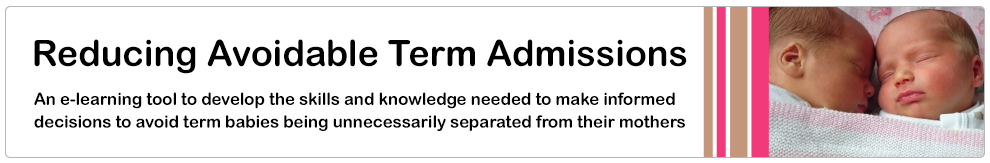 Reducing Avoidable Term Admissions_Banner