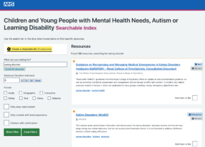 CYPMH Searchable Index screen shot