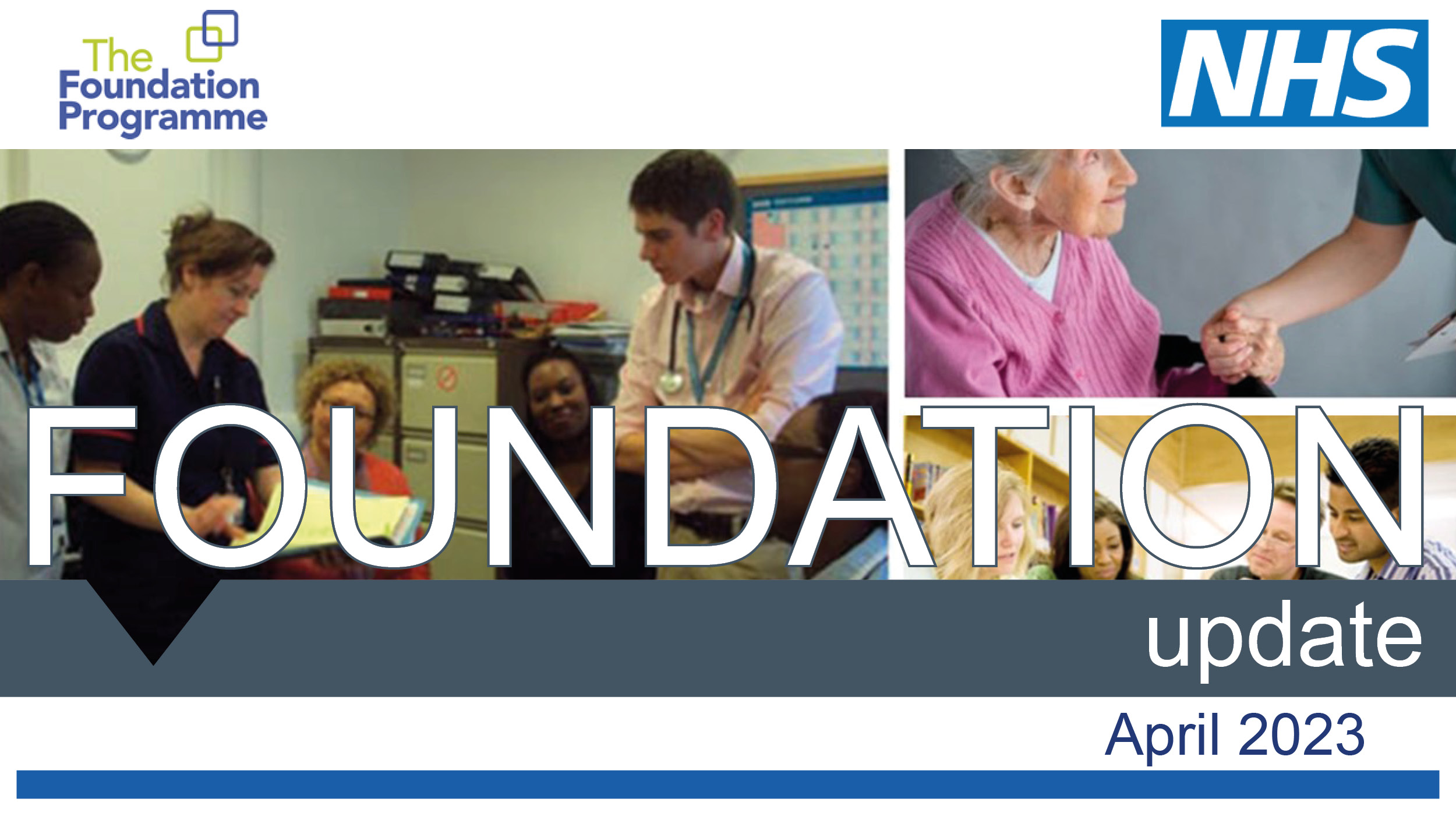 Foundation Update - April 2023, including a collage of photos showing patients and healthcare professionals planning support.